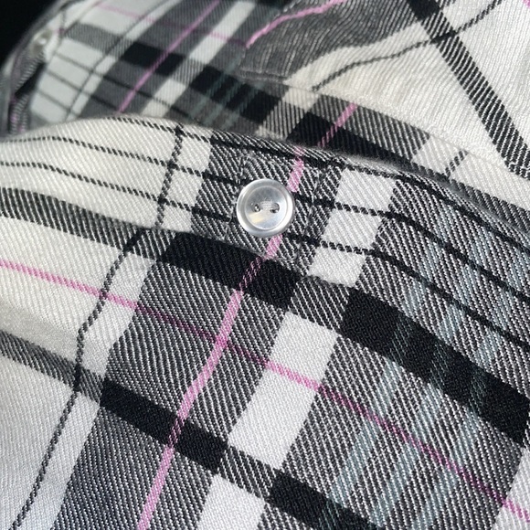 EUC Sanctuary Plaid Long Sleeve Button Front Top - Picture 8 of 11